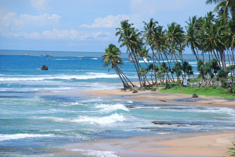 White sand beach in Sri Lanka