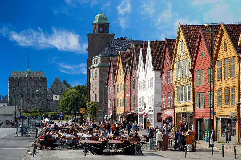 Historic Bryggen in Bergen in Norway