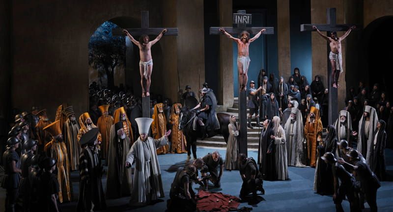 Cruxifiction scene from the Oberammergau Passion Play