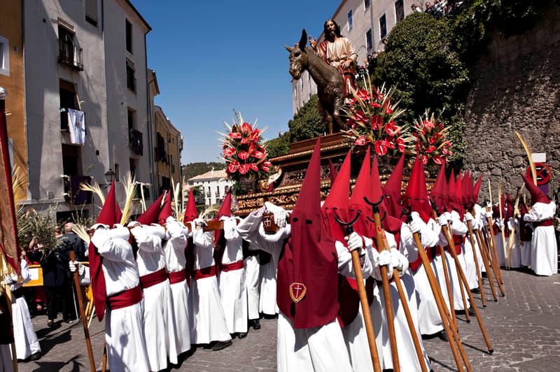 Procession and parade during the Holy Week in Spain