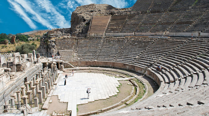 Ancient Ephesus theatre in Turkey