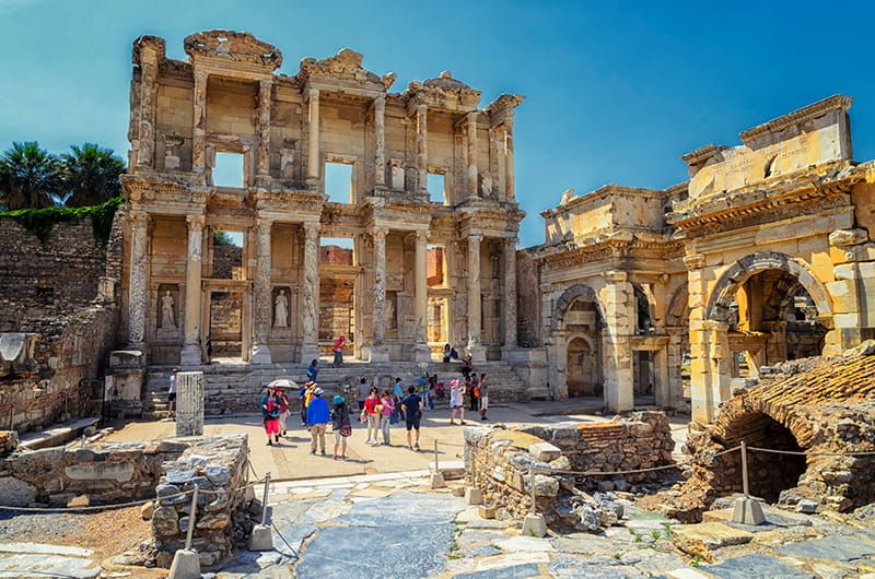 Roman ruins of Ephesus near Bodrum in Turkey