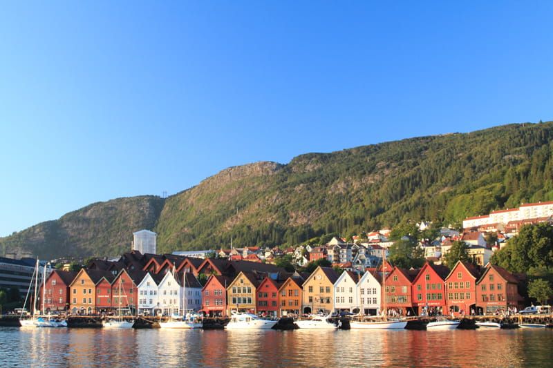 Historic harbour district of Bryggen in Bergen