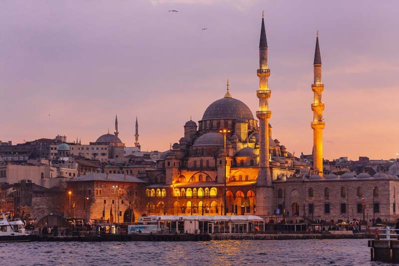 Istanbul's cityscape from the river Bosporus