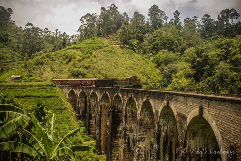 Scenic train journey through Sri Lanka's hill country