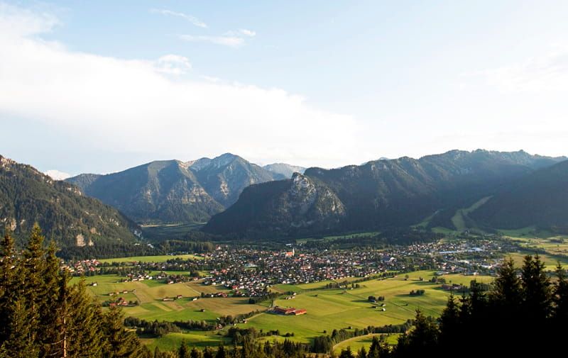 The beautiful mountain scenery of Oberammergau