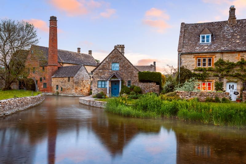 The Old Mill at Lower Slaughter in the Cotswolds in the UK