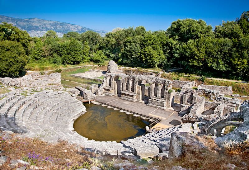 The ancient Butrint ruins in southern Albania