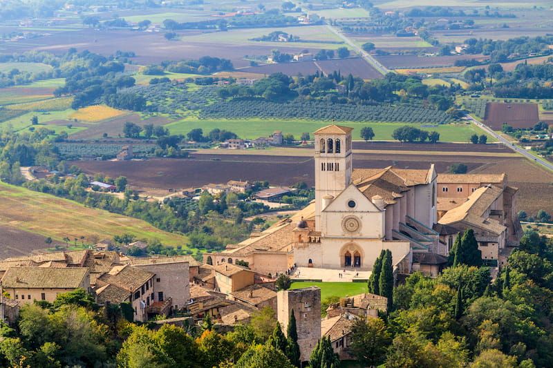 The medieval town of Trevi for walking holidays in Umbria