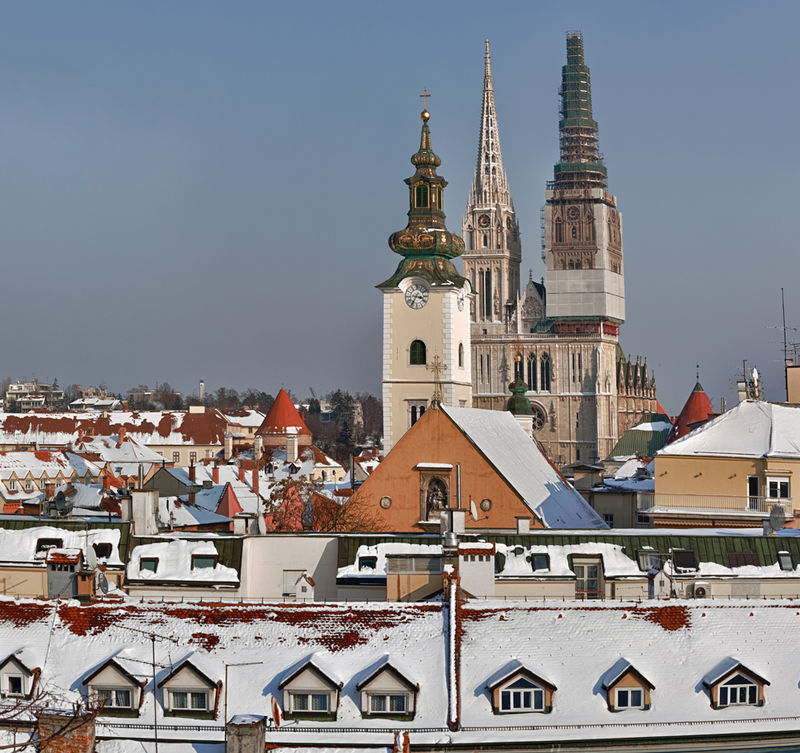 Zagreb at Christmas and New Year in the snow