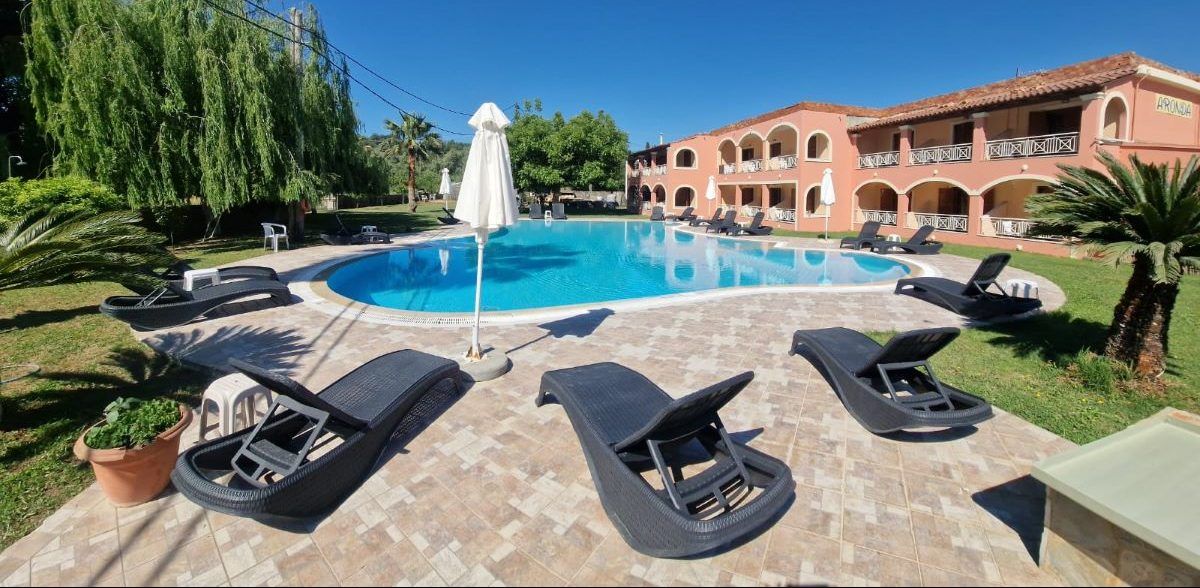 Aronda House Corfu Greece swimming pool area